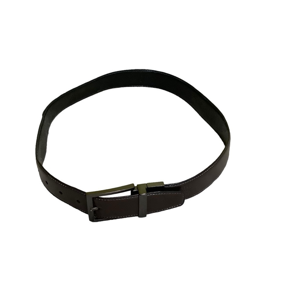 Robert Graham Reversible Leather Belt Sz 32/34 Black Embossed Brown Silver - Picture 4 of 8